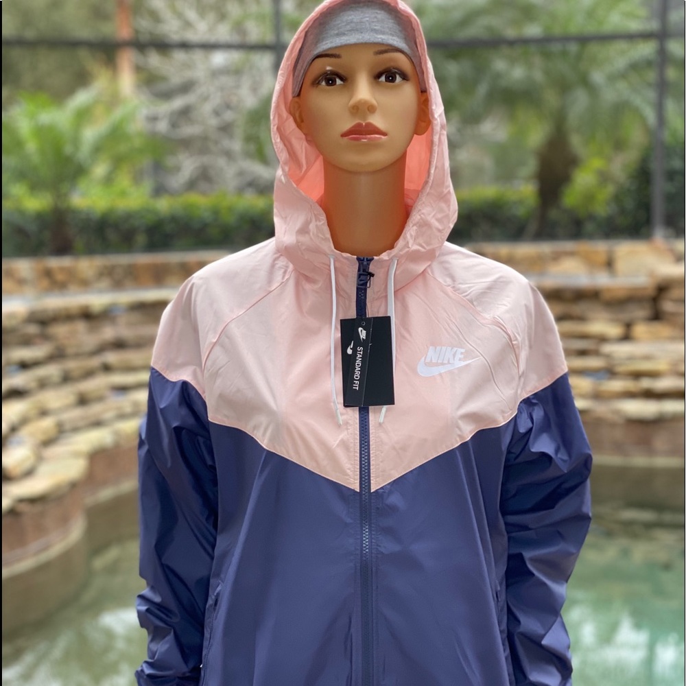 NIKE SPORTSWEAR WINDRUNNER JACKET LARGE BLUE/PINK